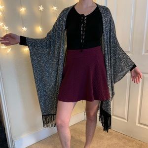 Gray Cardigan (with dangles)